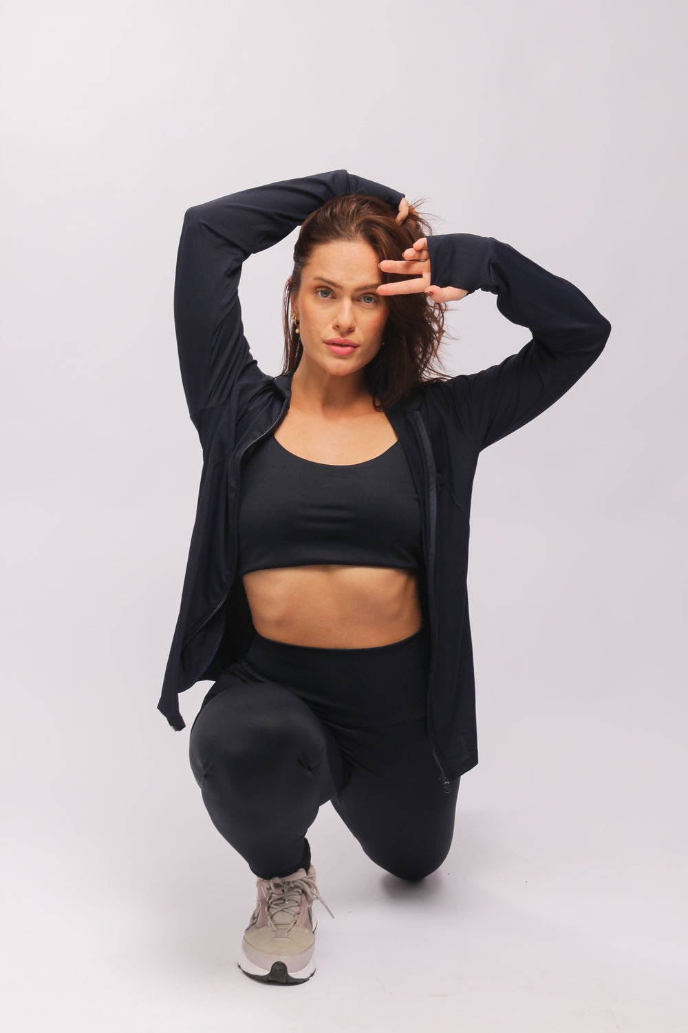 25005 - Jaquetinha Dry Fit Sport Azul Marinho - Duna Casual